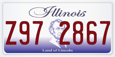 IL license plate Z972867