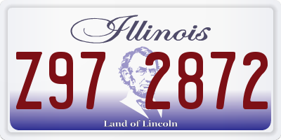 IL license plate Z972872