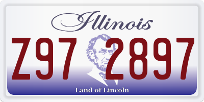 IL license plate Z972897