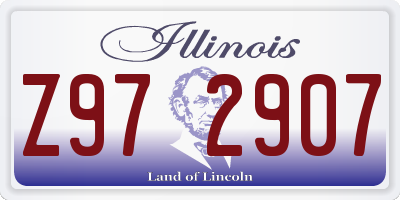 IL license plate Z972907