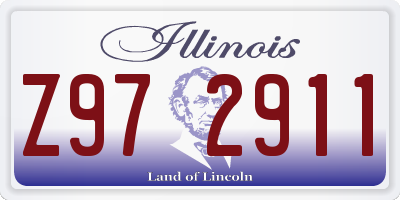 IL license plate Z972911