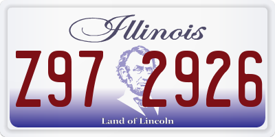 IL license plate Z972926