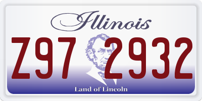 IL license plate Z972932