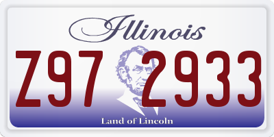 IL license plate Z972933
