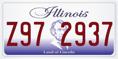 IL license plate Z972937