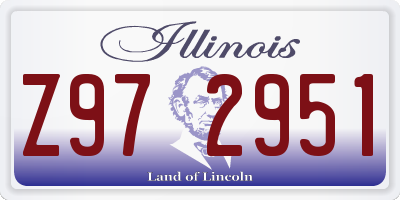 IL license plate Z972951