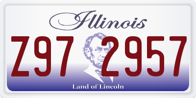 IL license plate Z972957