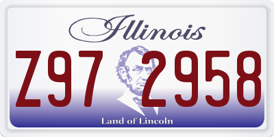 IL license plate Z972958