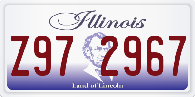 IL license plate Z972967