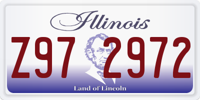 IL license plate Z972972