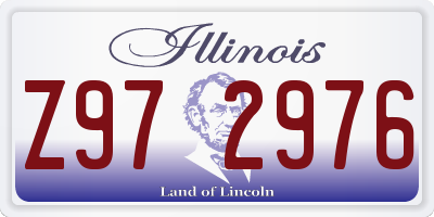 IL license plate Z972976