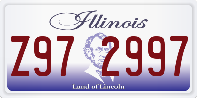 IL license plate Z972997