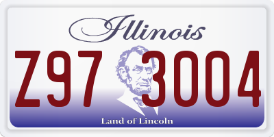 IL license plate Z973004