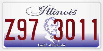 IL license plate Z973011