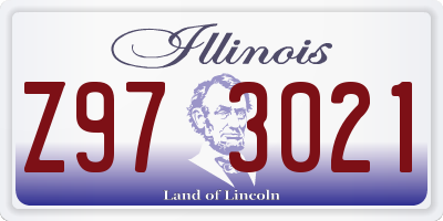 IL license plate Z973021