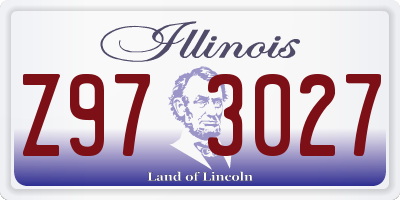 IL license plate Z973027