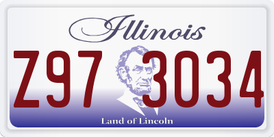 IL license plate Z973034