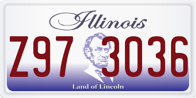 IL license plate Z973036