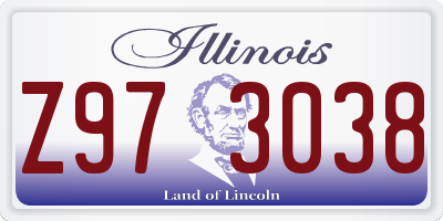 IL license plate Z973038