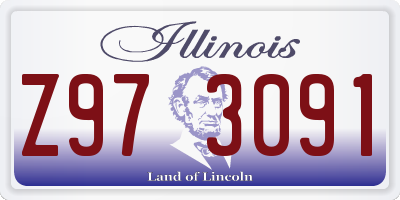 IL license plate Z973091