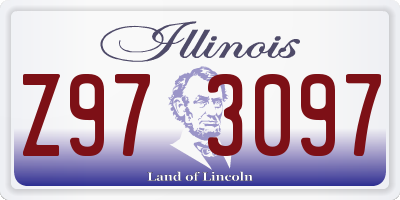 IL license plate Z973097