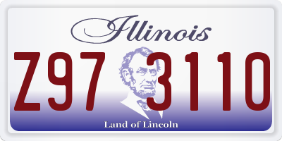 IL license plate Z973110