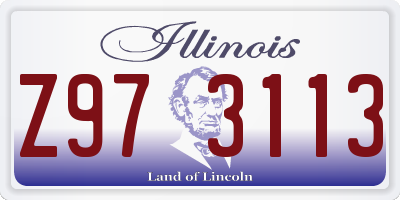 IL license plate Z973113