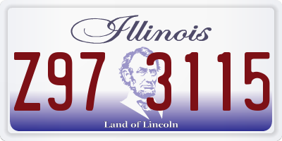IL license plate Z973115