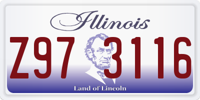 IL license plate Z973116