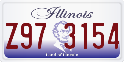 IL license plate Z973154