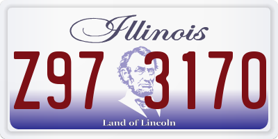 IL license plate Z973170