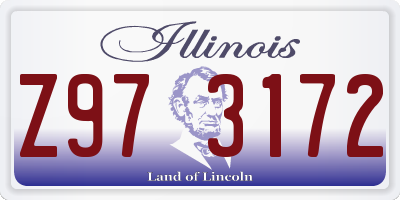 IL license plate Z973172