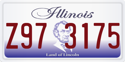 IL license plate Z973175