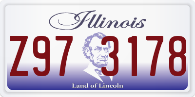 IL license plate Z973178