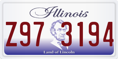 IL license plate Z973194