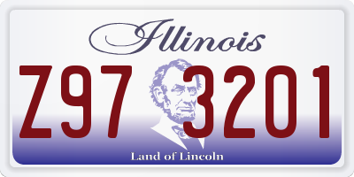 IL license plate Z973201