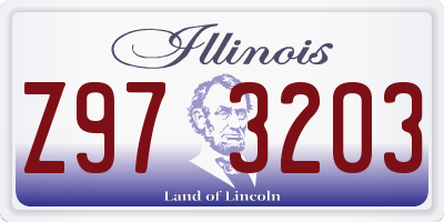IL license plate Z973203