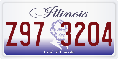 IL license plate Z973204