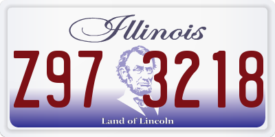 IL license plate Z973218