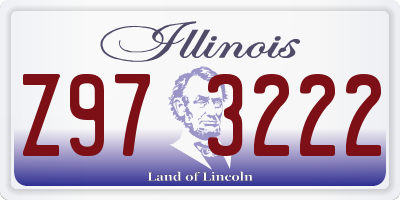 IL license plate Z973222