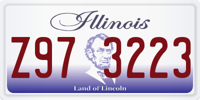 IL license plate Z973223