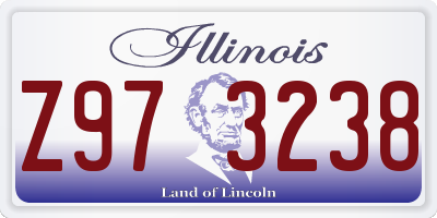IL license plate Z973238