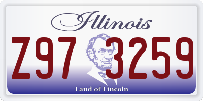 IL license plate Z973259