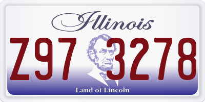 IL license plate Z973278