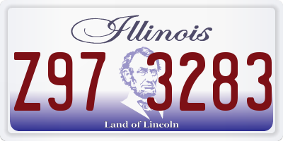 IL license plate Z973283
