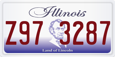 IL license plate Z973287
