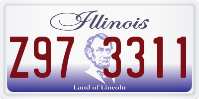 IL license plate Z973311