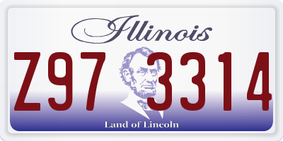 IL license plate Z973314