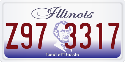 IL license plate Z973317