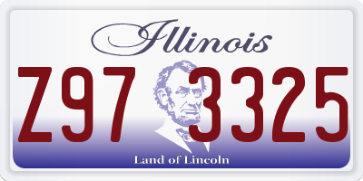 IL license plate Z973325